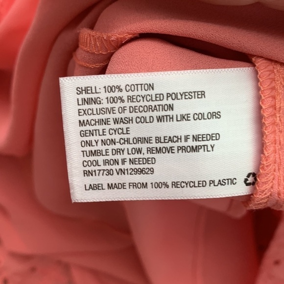 KNOX Rose Women's Pink peach Eyelet Baby Doll Dress‎ Size S NWT Summer melon - Picture 13 of 13